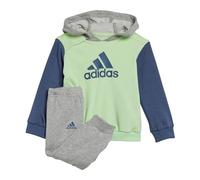 adidas Unisex - Bimbi 0-24 Essentials Colorblock Jogger Set Kids, Semi Green Spark/Preloved Ink/Medium Grey Heather, 9-12 Months