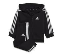 adidas Unisex - Bimbi 0-24 Essentials Full-Zip Hooded Jogger Set, black/white, 9-12 Months