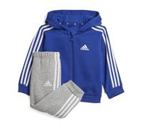 adidas Unisex - Bimbi 0-24 Essentials Full-Zip Hooded Jogger Set, Semi Lucid Blue/White, 9-12 Months