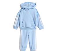 adidas Unisex - Bimbi 0-24 Essentials Hooded Jogger Track Suit, glow blue/white, 3-4 Years