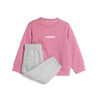 adidas Unisex - Bimbi 0-24 ESSENTIALS LINEAR LOGO JOGGER, pink fusion/white, 3-4 Years