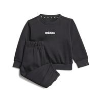 adidas Unisex - Bimbi 0-24 Essentials Linear Logo Jogger Track Suit, black/white, 12-18 Months