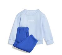adidas Unisex - Bimbi 0-24 Essentials Linear Logo Jogger Track Suit, glow blue/white, 9-12 Months