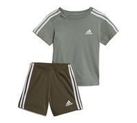adidas Unisex - Bimbi 0-24 Essentials Sport Set, silver green/white, 6-9 Months