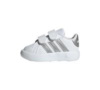 adidas Grand Court 2.0 Shoes Kids, Scarpe da Tennis Unisex - Bimbi 0-24, Cloud White Matte Silver Cloud White, 23 EU
