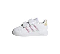 adidas Unisex - Bimbi 0-24 Grand Court Lifestyle Court Hook and Loop Shoes, Cloud White / Iridescent / Cloud White, 22 EU