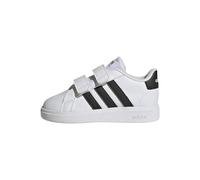 adidas Unisex - Bimbi 0-24 Grand Court Lifestyle Hook and Loop Shoes, Cloud White / Core Black / Core Black, 22 EU