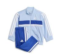 adidas Unisex - Bimbi 0-24 SEASONAL ESSENTIALS TIBERIO 3 STRIPES TRICOT TRACKSUIT, glow blue/white/team royal blue, 9-12 Months