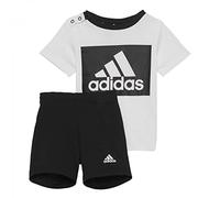 Adidas Unisex - Bimbi 0-24 Tutina per Bambino e Neonato, Top White/Black Bottom Black/White, 9-12 Mesi