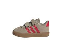 adidas Unisex - Bimbi 0-24 VL Court 3.0 Shoes Infants, Blanch Cargo/Pure Ruby/Gold Met., 22 EU