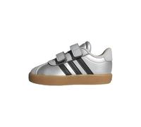 adidas Unisex - Bimbi 0-24 VL Court 3.0 Shoes Infants, Silver Met./Core Black/lgh Solid Grey, 19 EU