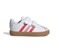 adidas Unisex - Bimbi 0-24 VL Court Shoes, Ftwr White/Bright Red/Bliss Pink, 26 EU