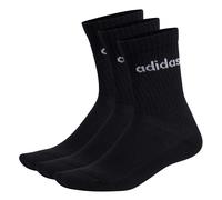 Adidas Unisex Calze, 3 Pezzi - Linear Crew Imbottite, Logo, Imbottito, Un...