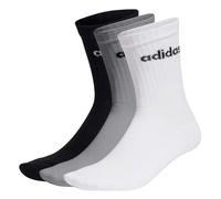 Adidas Unisex Calze, 3 Pezzi - Linear Crew Imbottite, Logo, Imbottito, Un...