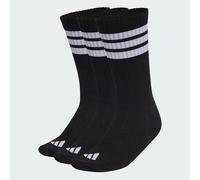 adidas Unisex - Adulto 3Stripes Cushioned Sportswear Crew Socks 3 Pair Pack, black/white/white, 34-36