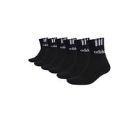 Adidas Unisex Calze Corti Con Cuscinetto A Mezza Altezza 3-Stripes 6 Paia
