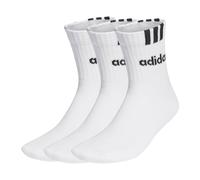 Adidas Unisex Calzini di Quarto, 3er Pacco - Cushioned 3S Linear, Logo, Unita
