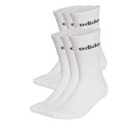 adidas Unisex Calzini Linear Crew, calzini ammortizzati confezione da 6 paia