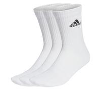 adidas Unisex Cushioned Crew Socks 3 Pairs Socks (pack of 3) 8.5 - 10 White / Bl