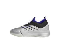 Adidas Unisex Dame 9 Basketball Sneaker, Silver Metallic/Black/Lucid Blue, 7 US Men