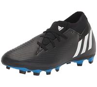 adidas Unisex Edge.4 Predator Flexible Ground Soccer Shoe, Black/White/Team Dark Grey (Sock), 8 US Men