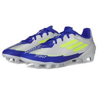 adidas Unisex F50 Club Messi Firm Multi Ground Sneaker, Silver Metallic/Solar Yellow/Lucid Blue, 9 US Men