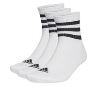 adidas Unisex Kids 3-stripes Cushioned Sportswear Mid-cut Socks 3 Pairs Ankle So