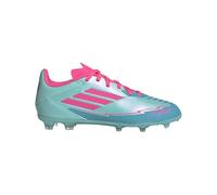 adidas Unisex-Kids F50 League Messi Firm Multi Ground Sneaker, Flash Aqua Lucid Pink Lucid Ciano, 4 Big Kid