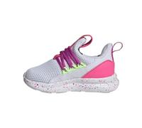 adidas Unisex - Kids Lite Racer Adapt 7.0 Sneaker, Bianco Lucido Limone Lucido Rosa, 26.5 cm