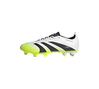 adidas Predator League Soft Ground Football Boots, Scarpe da Calcio Unisex-Adulto, Cloud White/Core Black/Lucid Lemon, 42 EU