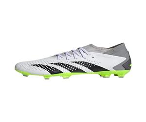 adidas Unisex Predator Accuracy.3 Firm Ground Sneaker, White/Core Black/Lucid Lemon, 9 US Men