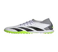 adidas Unisex Predator Accuracy.3 Turf Sneaker, White/Core Black/Lucid Lemon, 10 US Men