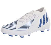adidas Unisex Predator Edge.2 Firm Ground Soccer Shoe, White/Blue/White, 13 US Men