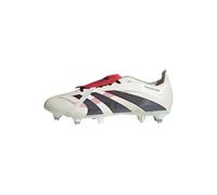 adidas Unisex Predator League Fold-Over Tongue Soft Ground Calcio Stivali Scarpe, off White Core Black Pure Ruby, 46 EU