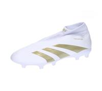 adidas Unisex Predator League Laceless Firm Ground Boots Textile Upper White 9.5