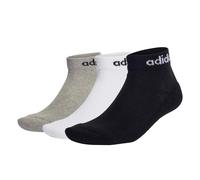 Adidas Unisex Quarter Calze, 3 Pezzi - Linear Cushioned Ankle, Logo, Gepols...