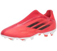 adidas Unisex X Speedflow.3 Laceless Firm Ground Soccer Shoe, Red/Black/Solar Red, 5 US Men