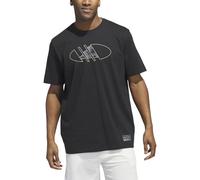 adidas Uomo 2000s Logo Basketball Graphic Tee, Black, L