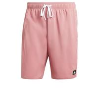 adidas Uomo 3-Stripes CLX Swim Shorts, Preloved Crimson/White, XS