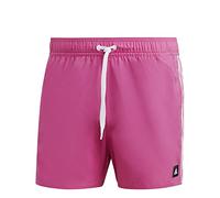adidas Uomo 3-Stripes CLX Very-Short-Length Swim Shorts, Lucid Fuchsia/White, M