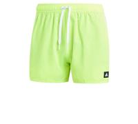 adidas Uomo 3-Stripes CLX Very-Short-Length Swim Shorts, Lucid Lemon/White, S