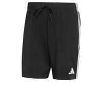 adidas Uomo 3 Stripes Swim 8 inch Swimwear, Black/White, S