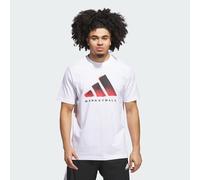 Adidas Uomo Adidas Basketball Graphic T-Shirt, White, XL