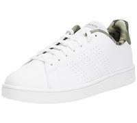 adidas Uomo Advantage Base Shoes, Cloud white/Cloud white/orbit green, 43 1/3 EU