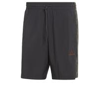adidas Uomo AEROREADY Essentials Chelsea 3-Stripes Shorts, Black / Olive Strata, S