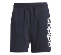 Pantaloni corti adidas AEROREADY Essentials Single Jersey Linear Logo blu marino bianco - S