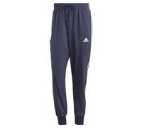 adidas Uomo AEROREADY Essentials Tapered Cuff Woven 3-Stripes Pants, Legend Ink / White, S