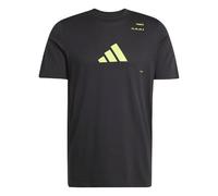 adidas Uomo AEROREADY Tennis Category Graphic Tee, Black/Lucid Lemon, M