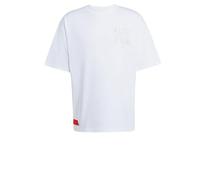 adidas Uomo Audi Revolut Formula One Team Elevated Graphic II Shirt, White/Hi-RES Red, L