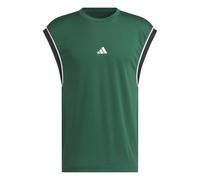 adidas Uomo Basketball all World Sleeveless Tank, Team Dark Green/Black, M